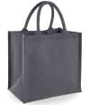 W413 Westford Mill Jute Midi Tote Bag Graphite Grey colour image